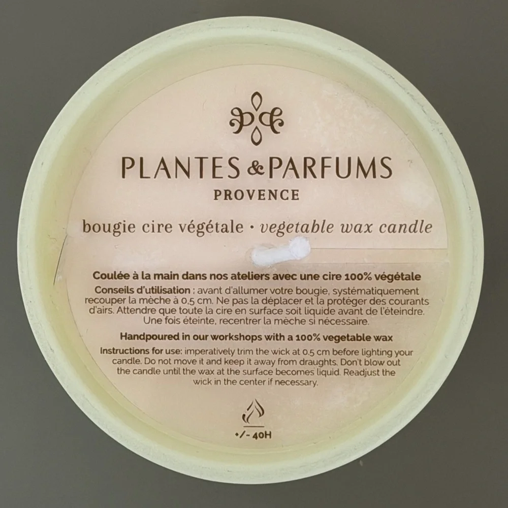 PLANTES & PARFUMS PROVENCE CANDLE Mandarine Basilic scent